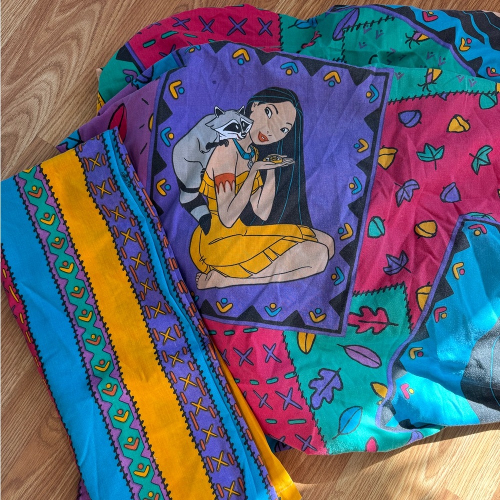 Vintage Pocahontas twin sheet set